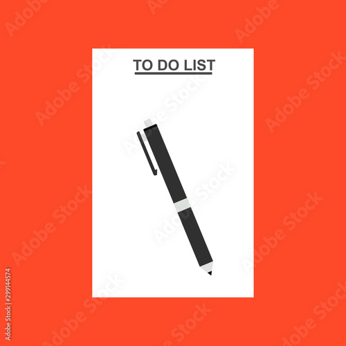 To do list. Badge with document icon. Flat vector illustrations