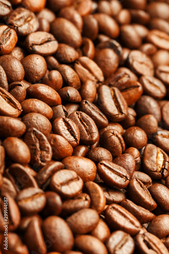 Fresh and aromatic roasted coffee beans  can be used as background.