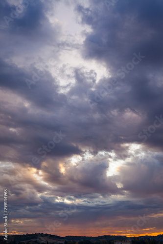 cloudy sky with a beautiful light