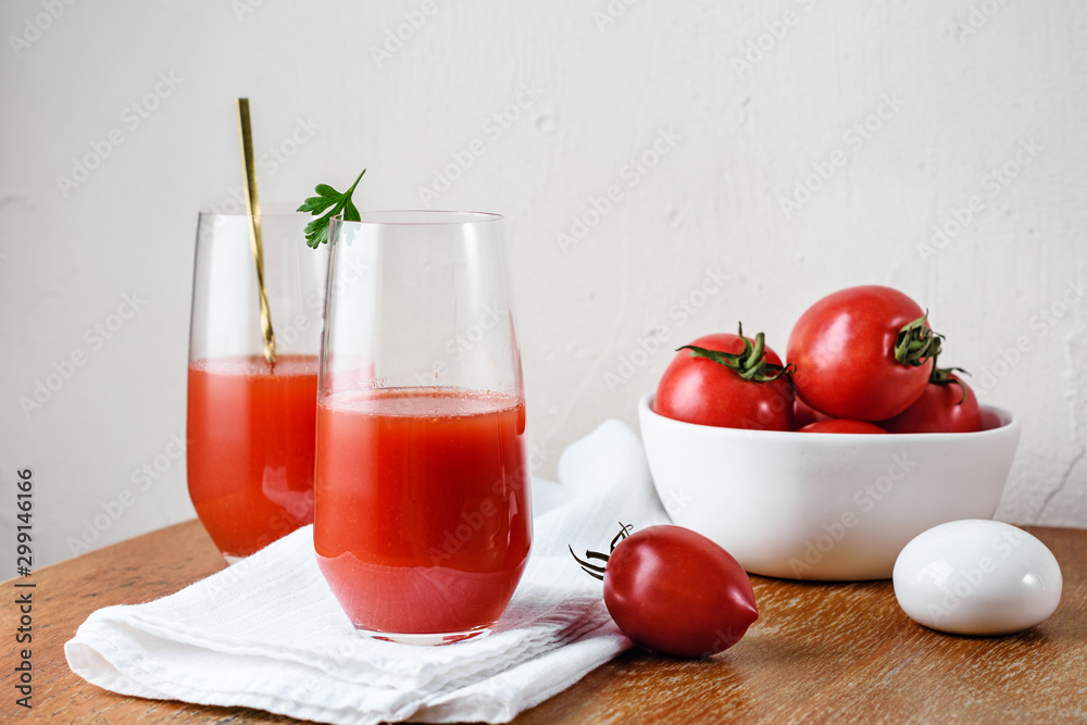 Natural tomato juice. Natural tomato juice.