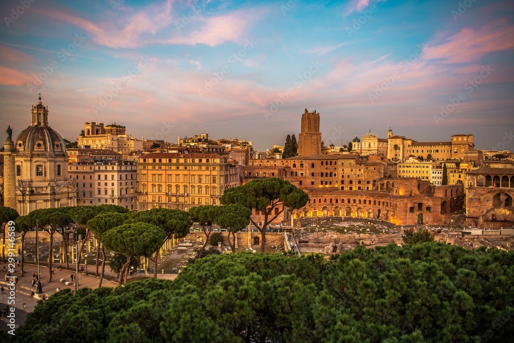 CIty of Rome Scenic Sunset