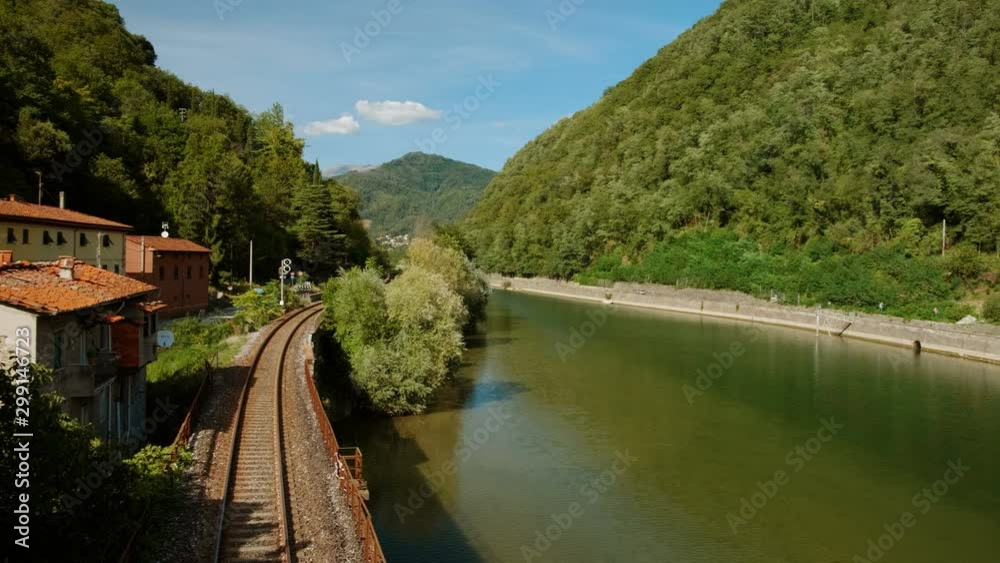 Stunning scenery of the Serchio river along Ponte del Diavolo, or Ponte della Maddalena, Borgo a Mozzano, Tuscany, Italy Stunning scenery of the Serchio river along Ponte del Diavolo, or Ponte della Maddalena, Borgo a Mozzano, Tuscany, Italy