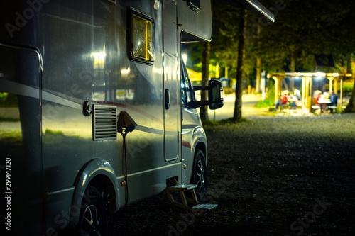 RV Camping at Night