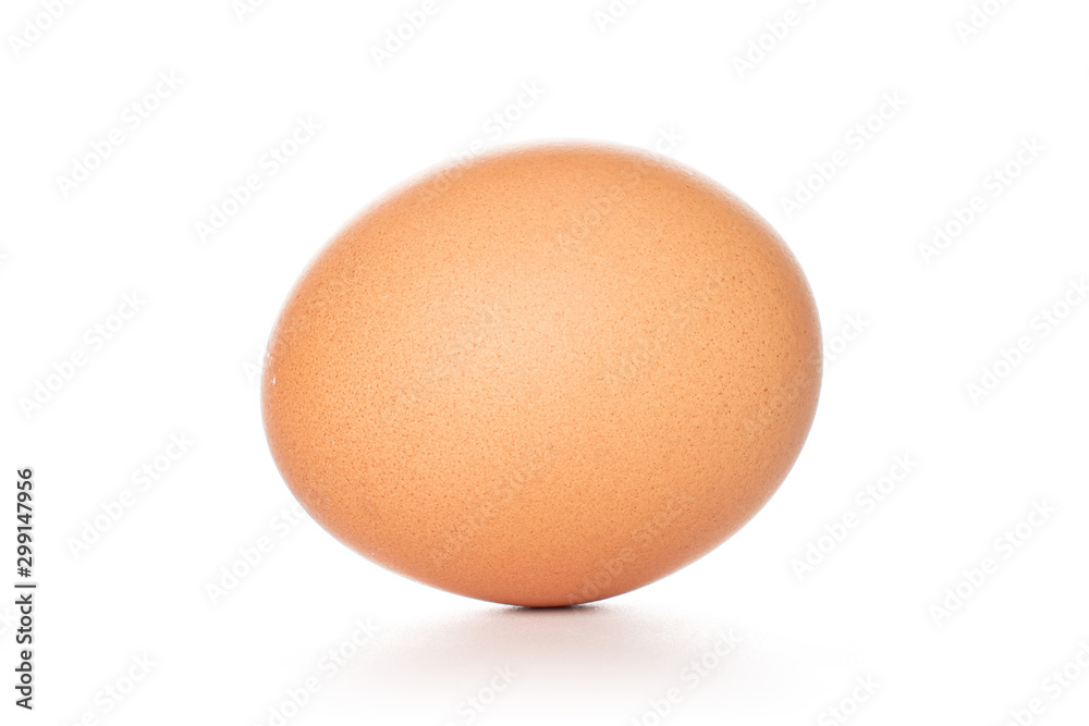 One whole chicken egg isolated on white background One whole chicken egg isolated on white background