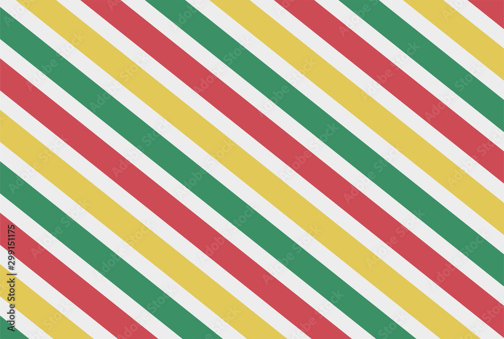 Fondo a rayas de color verde, rojo y amarillo.