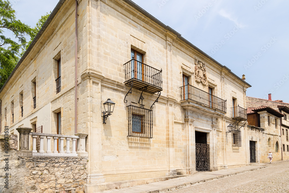 Santillana del Mar, Spain. The old mansion on the street Juan Infante
