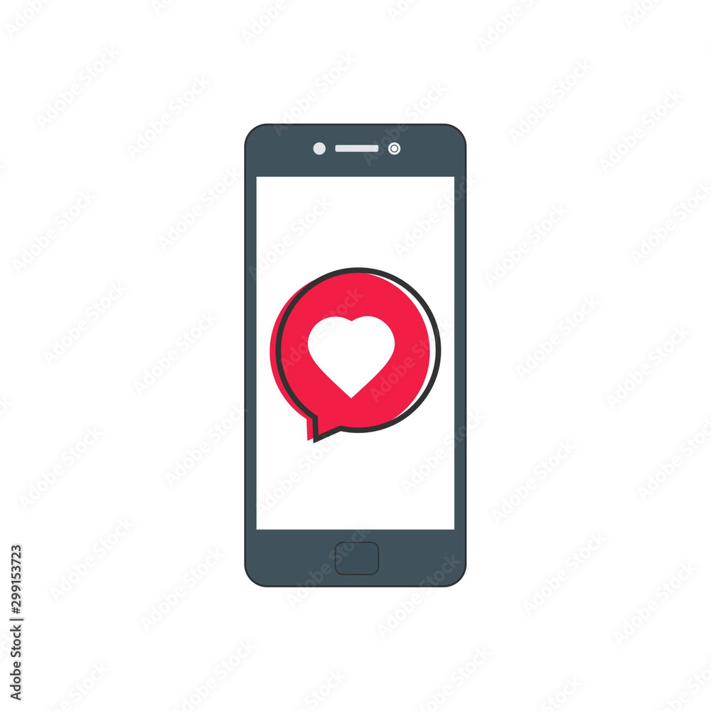 Mobile phone chat message notifications isolated on white background, smartphone white chatting bubble speeches, concept of online talking, speak, conversation, dialog vector illustration Mobile phone chat message notifications isolated on white background, smartphone white chatting bubble speeches, concept of online talking, speak, conversation, dialog vector illustration