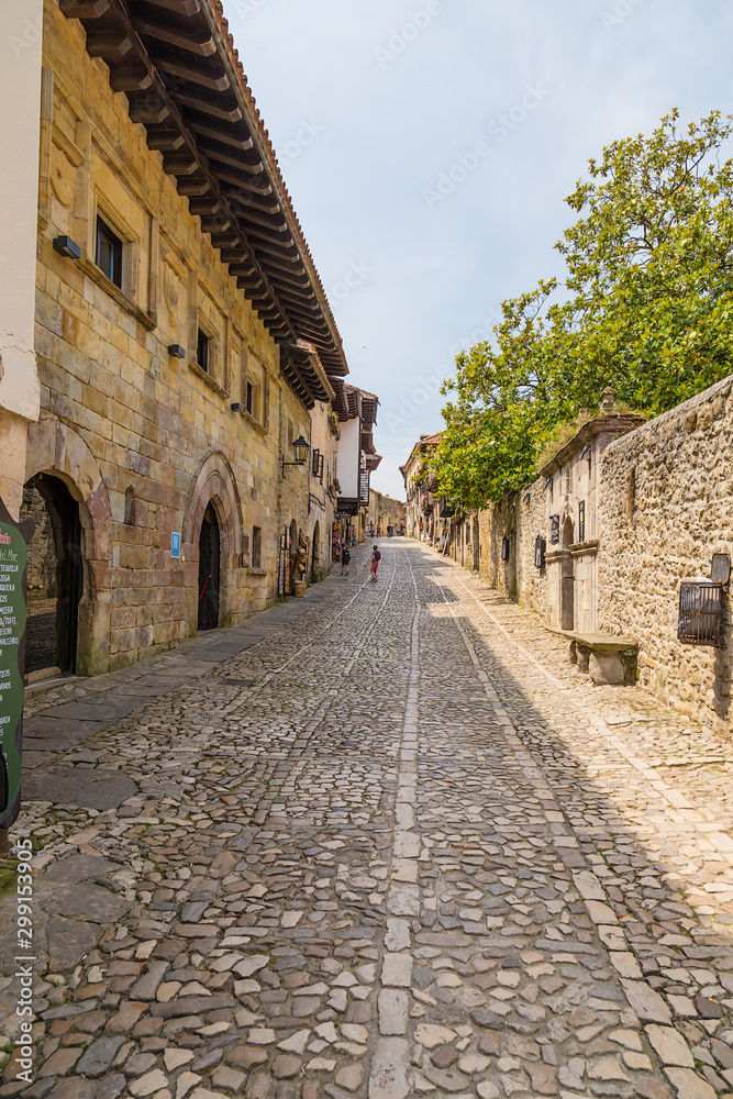 Santillana del Mar, Spain. medieval street