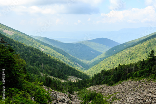 View from the top of mountain Livadiyskaya - Pidan in Sikhote-Alin, Russia. photo