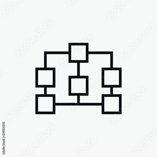 Scheme structure concept icon design isolated on white background. Vector illustration