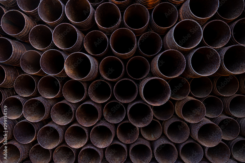 Background of rusted pipes.