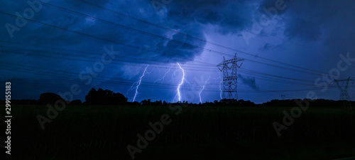 lightning and power lines