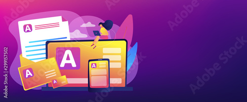 Brand marketing, corporate identity, logo design. Corporate literature, printed literature design, brand representation strategy concept. Header or footer banner template with copy space.