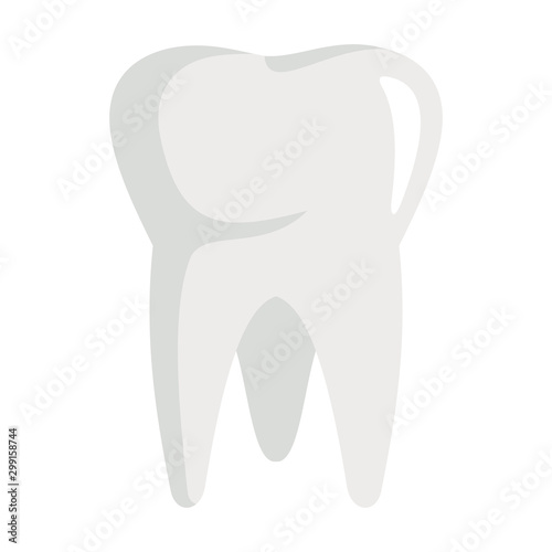 Body part tooth icon in flat style