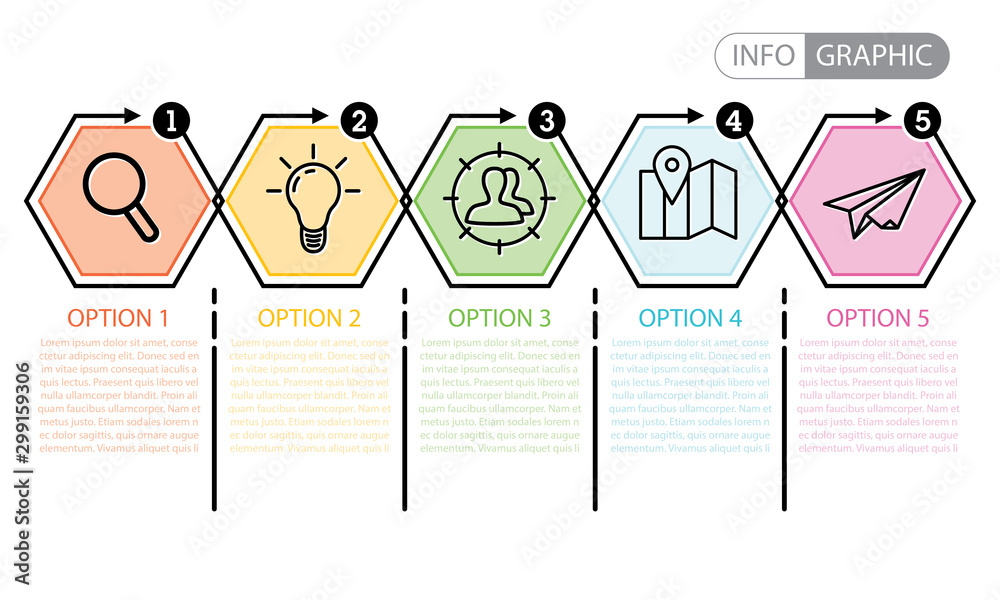 Simple infographic design template. Flat vector illustration for