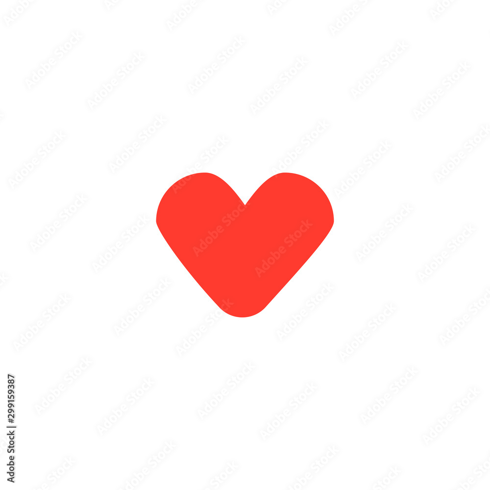 Heart icon. Valentine design element. Social media button. Love symbol