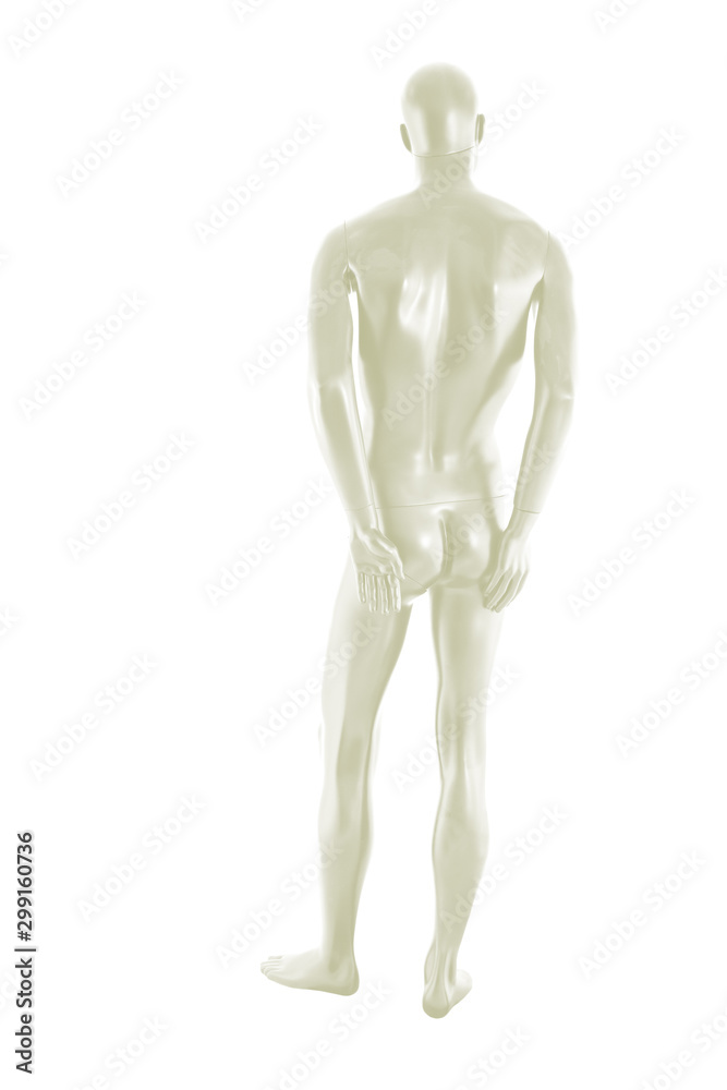 Gloss color mannequin male isolated