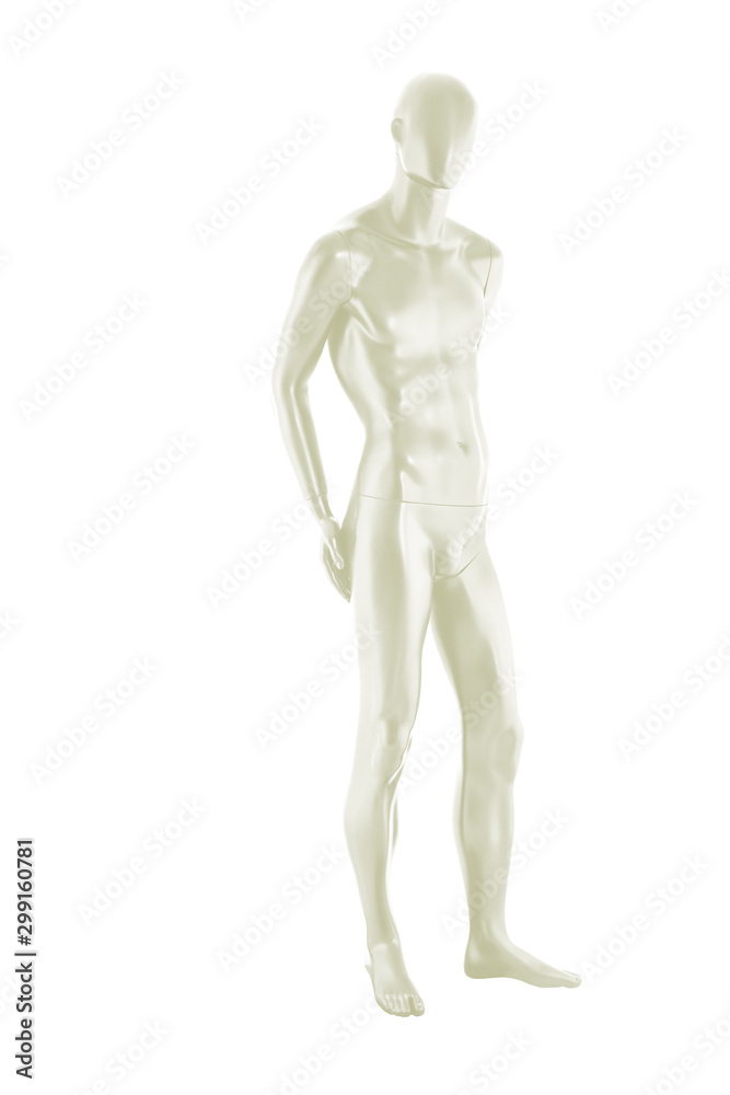 Gloss color mannequin male isolated