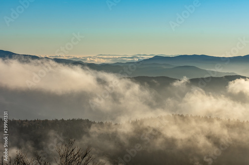 Scenic view from Clingmans dome, Great Smoky Mountain Nation Park , Tennessee USA