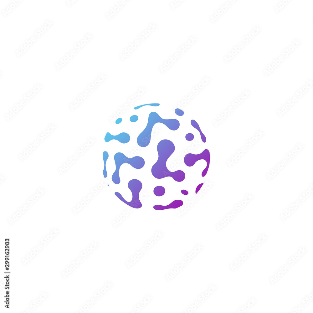 ball isolated on white background and connection logo ball isolated on white background and connection logo