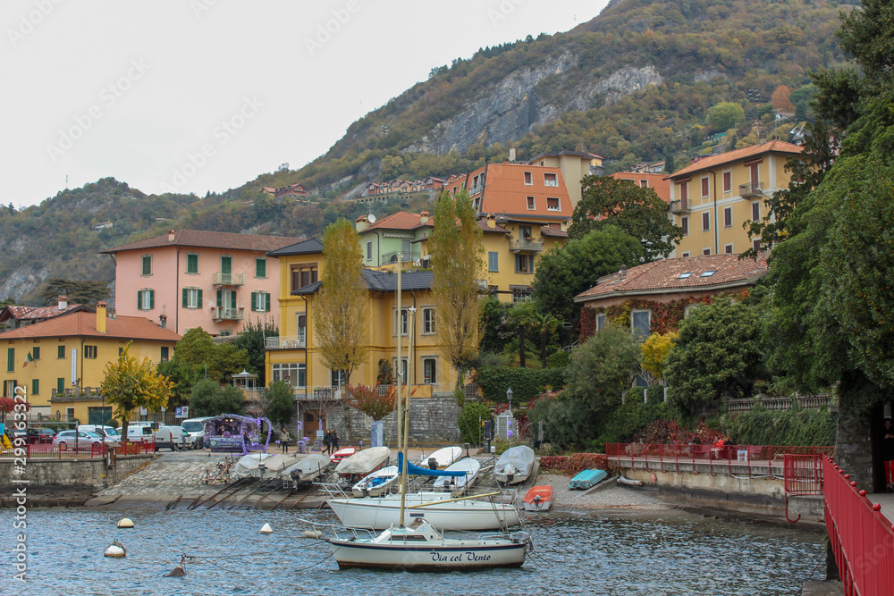 Varenna village in Italy , como lake 