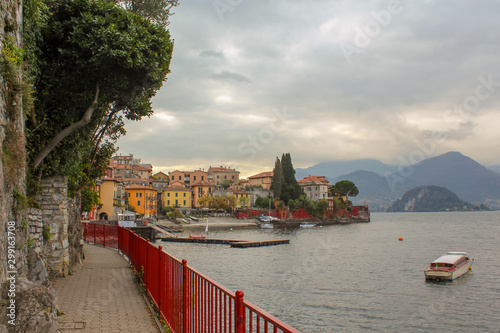 view of the town in varenna village, Italy 