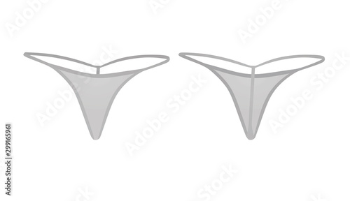 Grey  woman tong. vector illustration