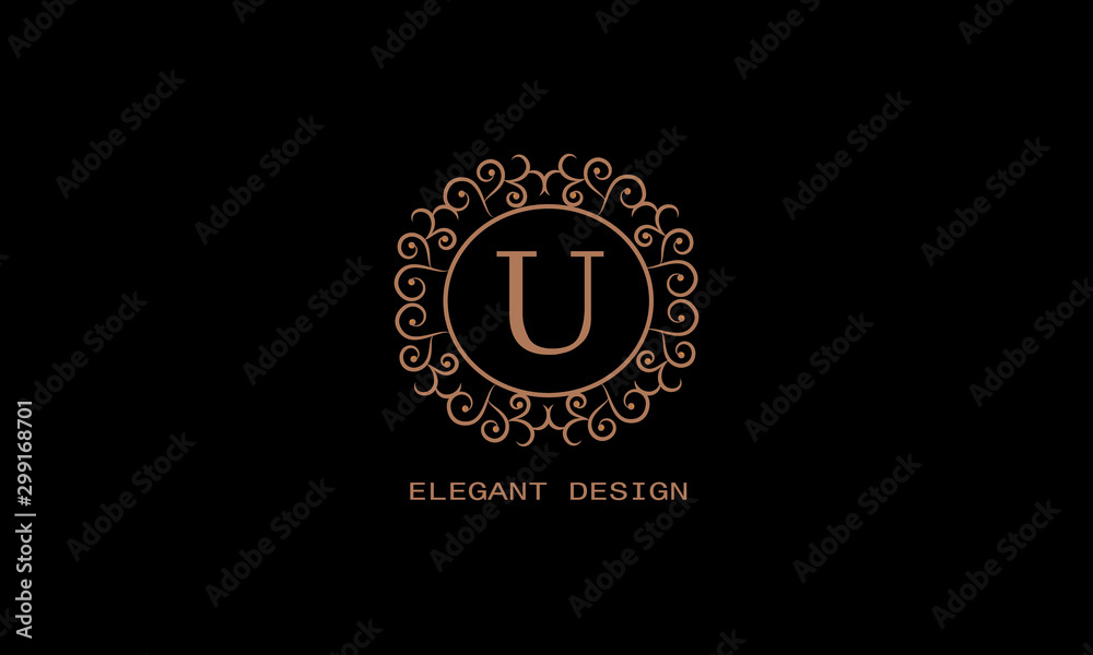 Fototapeta premium Stylish elegant monogram letter W. Decorative template for cafes, bars, restaurants, hotels, boutiques. Business style and company brand. Vector illustration
