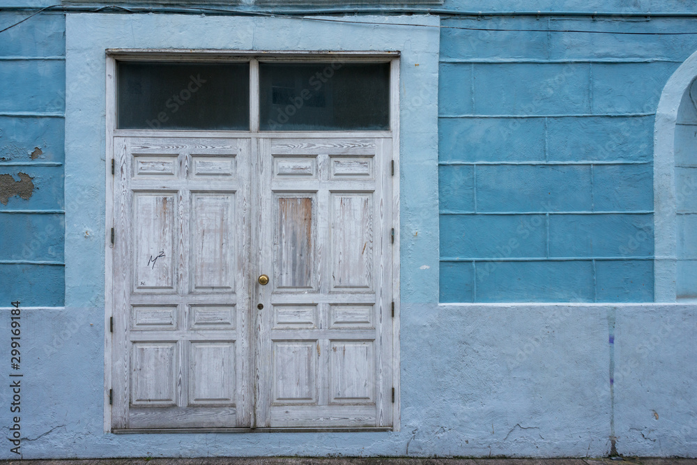 Door with old elegant style with weather wear