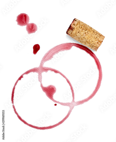 Bild auf Leinwand wine stain corkscrew cork fleck beverage drink alcohol