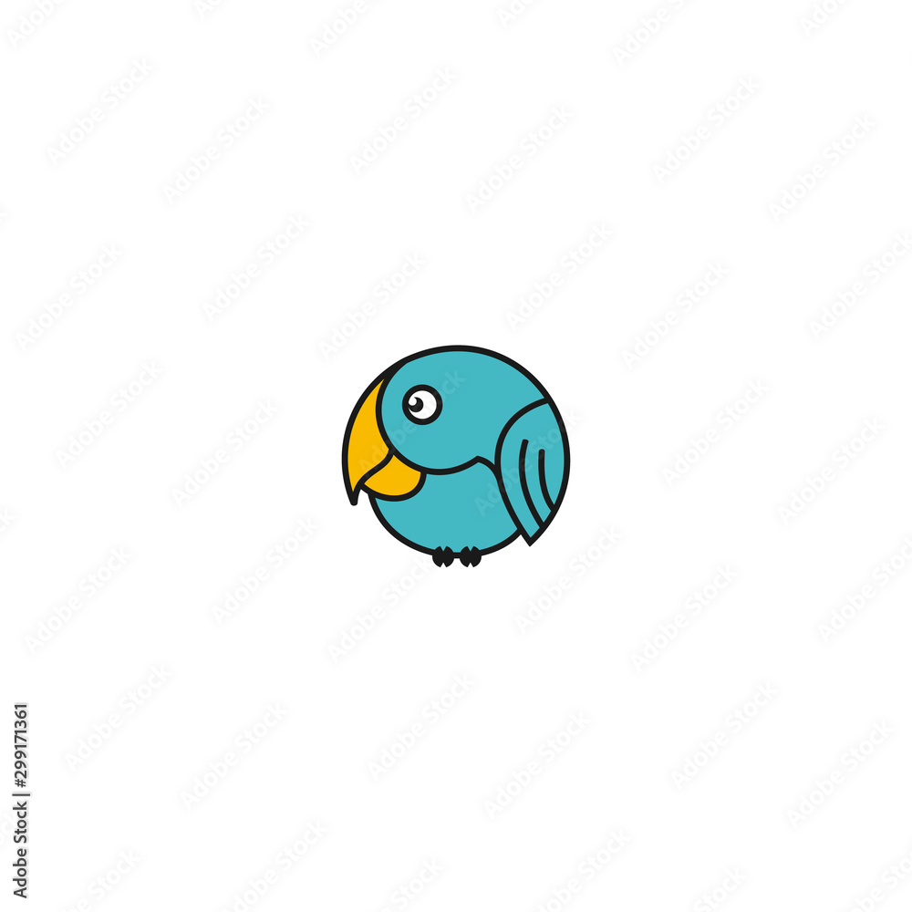 bird mascoot  logo design inspiration - vector