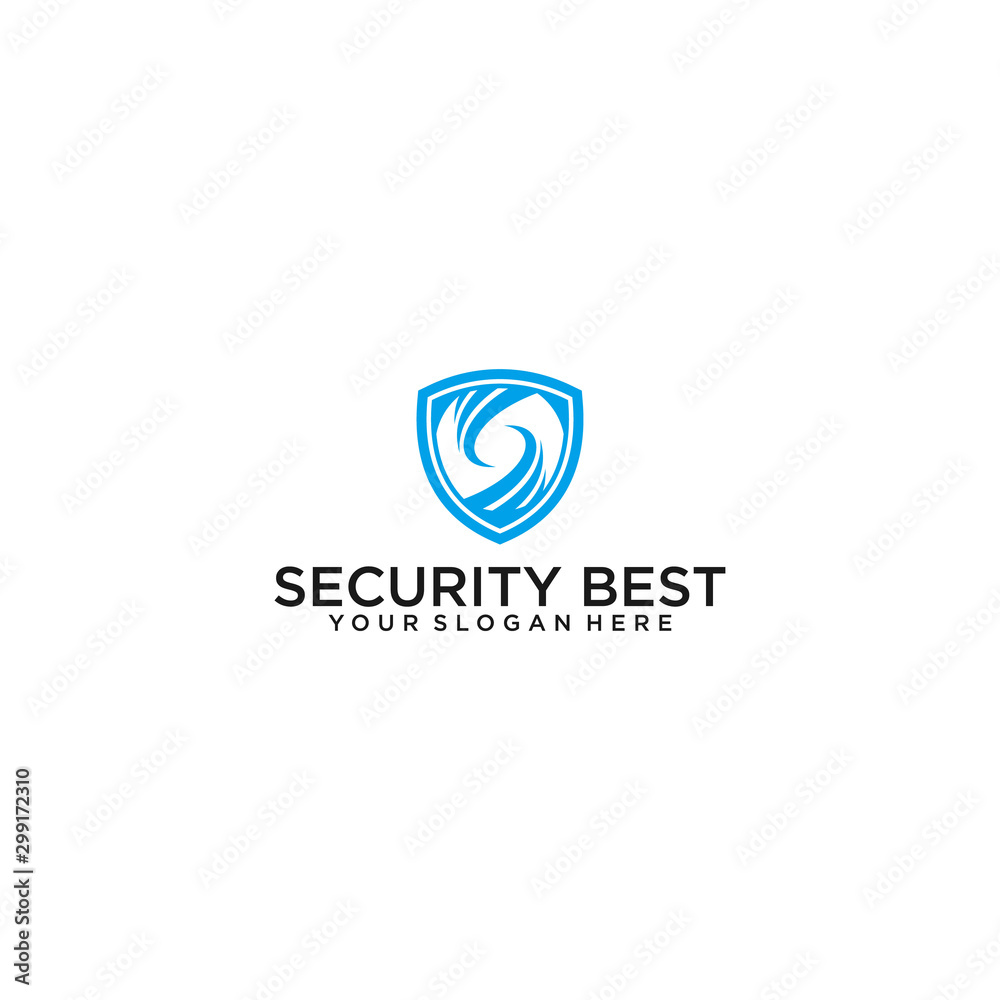 Shield letter S logo, Safe / secure / protection logo, modern design