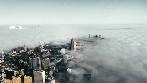 Atlanta Skyline Clouds photo