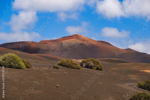 Volcano mountain on Lanzarote island