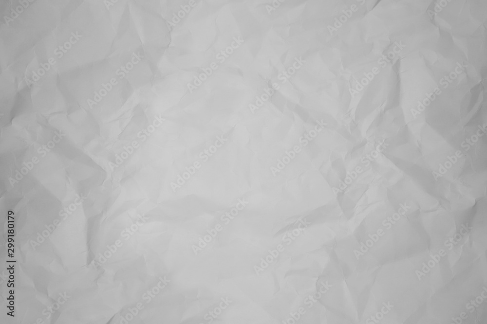 White paper sheet, crumpled texture background for text White paper sheet, crumpled texture background for text