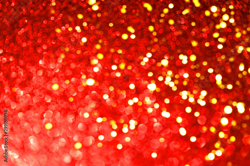Defocused abstract red Christmas background.