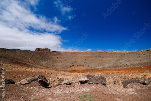 Santa barbara castle built on volcano crater on Lanzarote island photo