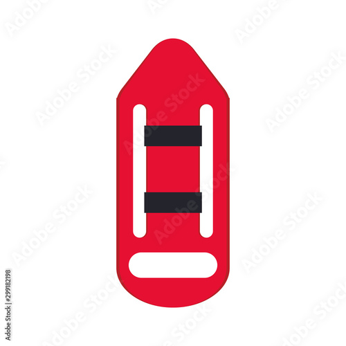 lifeguard buoy icon, flat design