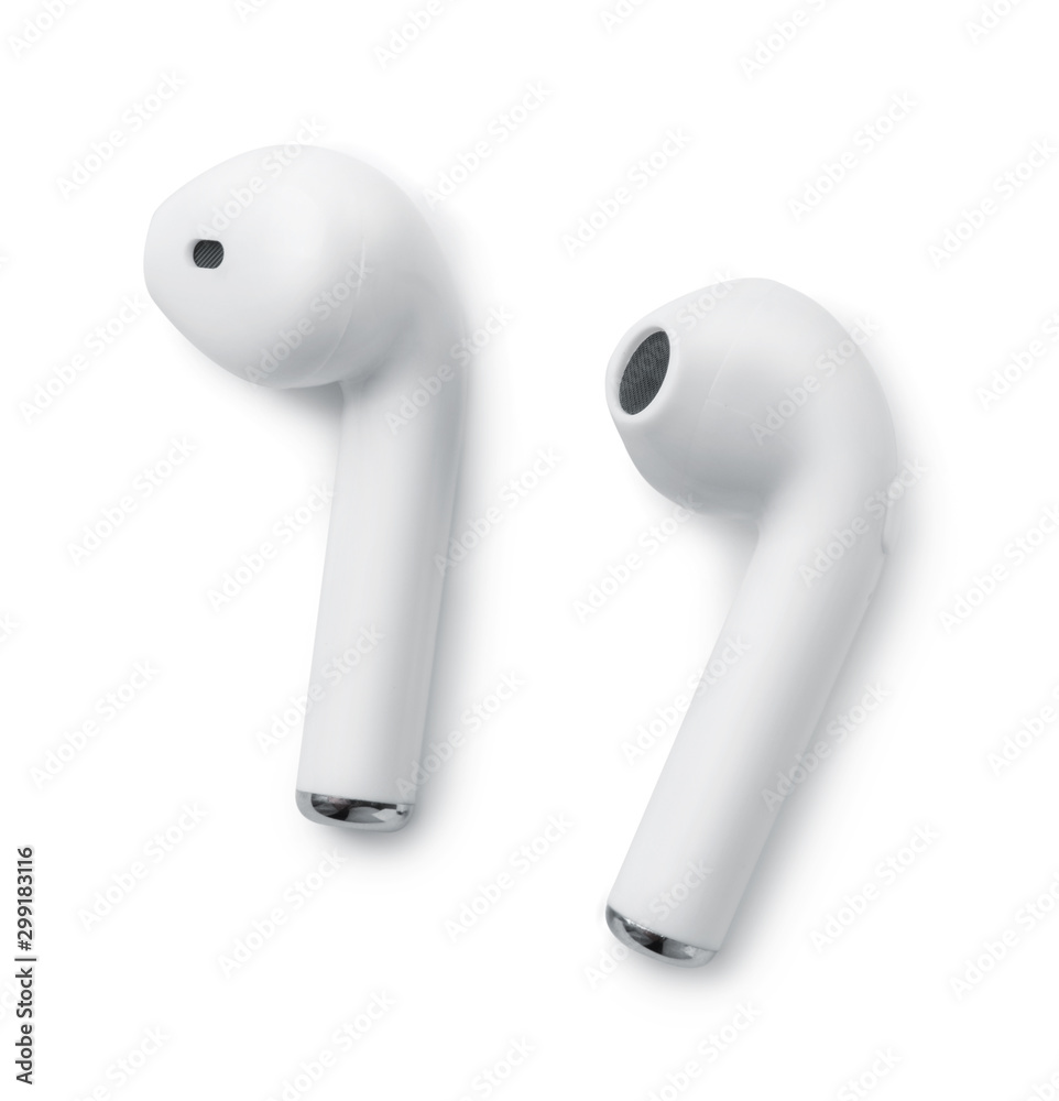 White bluetooth true wireless earbuds White bluetooth true wireless earbuds