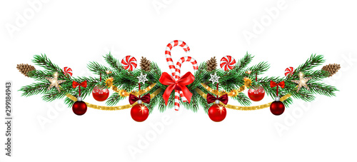 Christmas holiday evergreen ornamental baranches