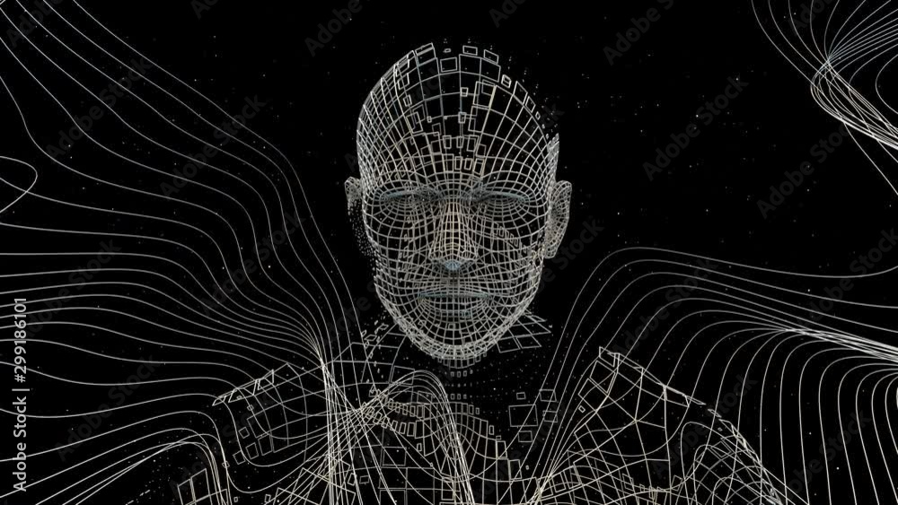 abstract background with face