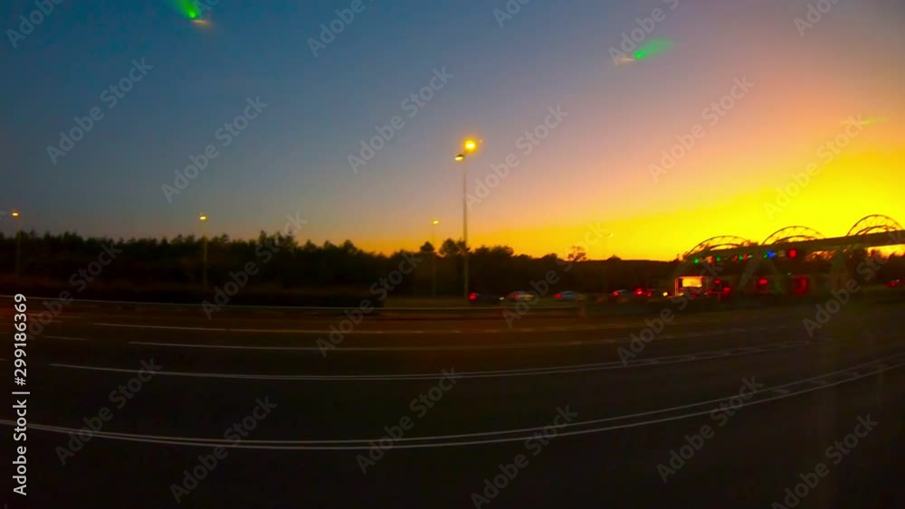 Bus Drive Trough Ireland At Sunset Bus Drive Trough Ireland At Sunset