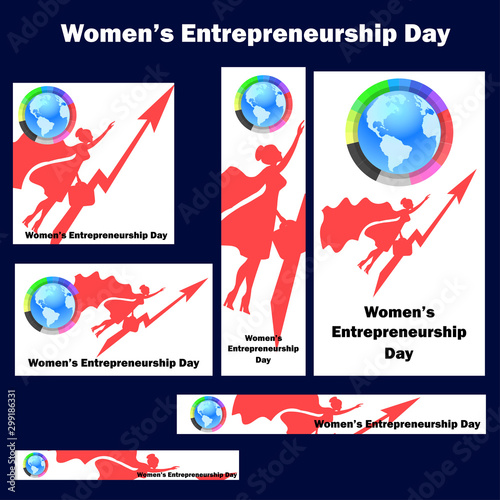 Women’s Entrepreneurship Day on November 19. Vector illustration