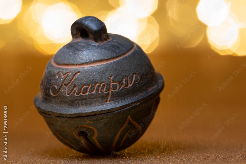Antike Krampus Schelle, Glocke - antique Bell at Krampus day Stock Photo |  Adobe Stock