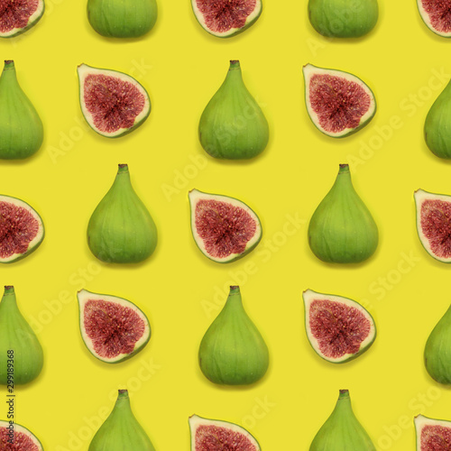 Color bright seamless pattern with figs for design
