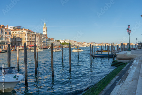 Old buildings in Venice. Canal view with bridge. Travel photo. Italy. Europe.