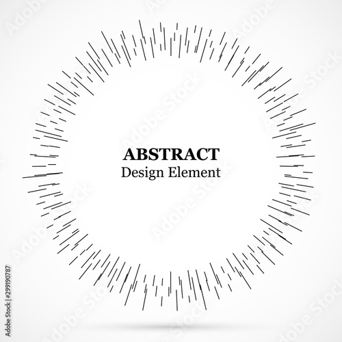 Bursting lines.Set of circu...