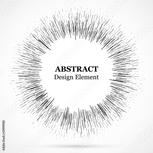 Bursting lines.Set of circu...