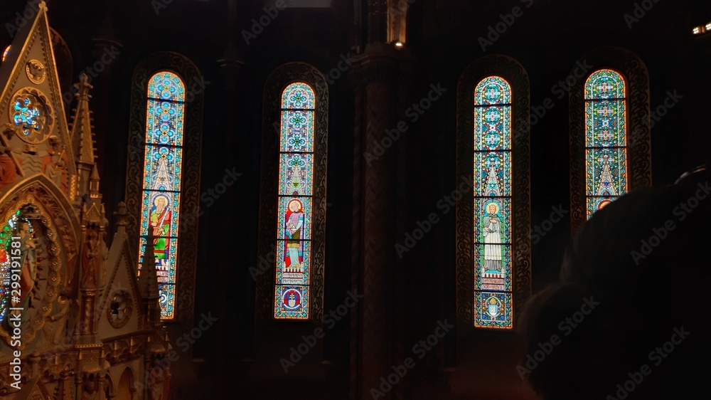 stained glass window in church