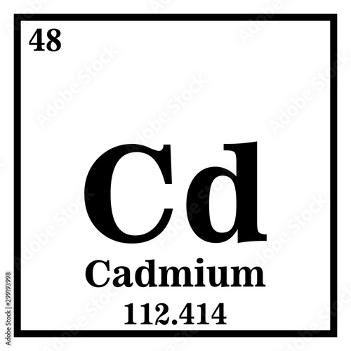 Cadmium Periodic Table of the Elements Vector illustration eps 10